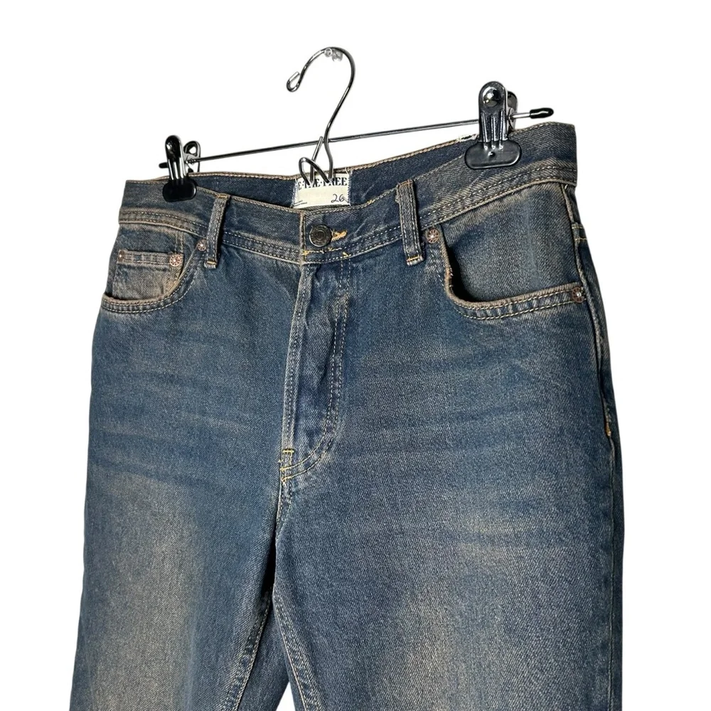 Free People We The Free Maggie Mid-Rise Straight Jeans Back Alley Wash 26